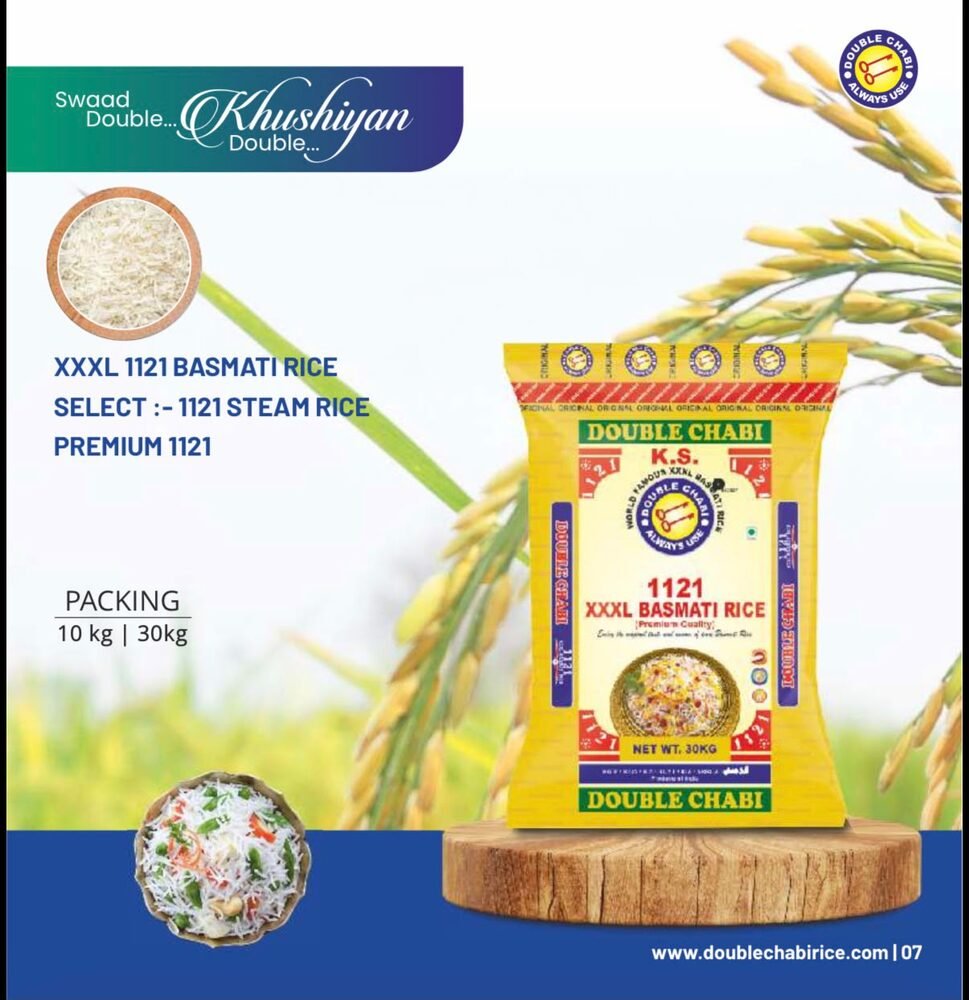 Double Chabi XXXL 1121 Basmati Rice pack
